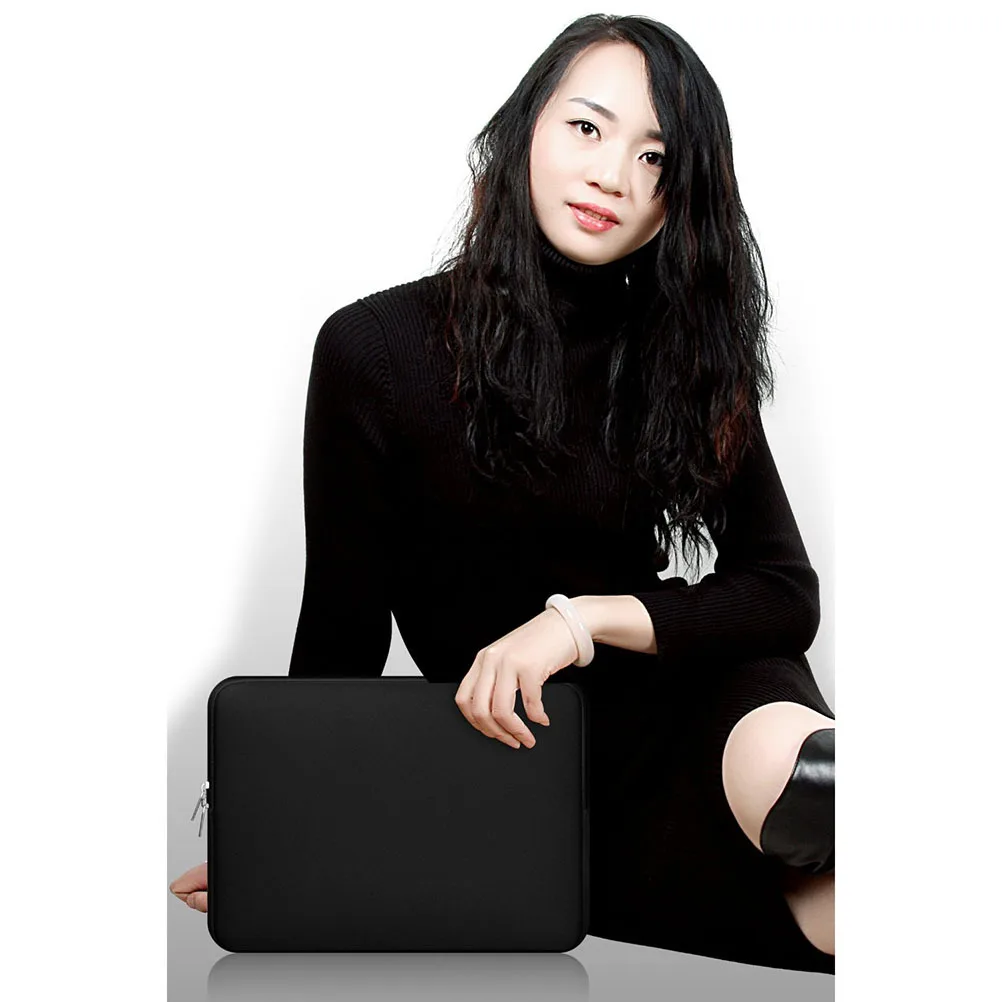 

13 Inch Laptop Sleeve for Retina Display Special Stretch Shell Neoprene Padded Sponge Lined Black Laptop Sleeve