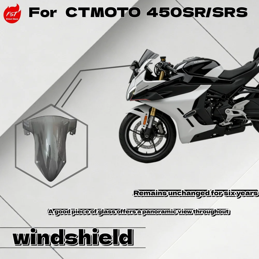 

For C FMOTO 450SR / 450SRS BMW S1000RR Style Windshield Linghu WRS Racing Tall Windscreen Modified Parts