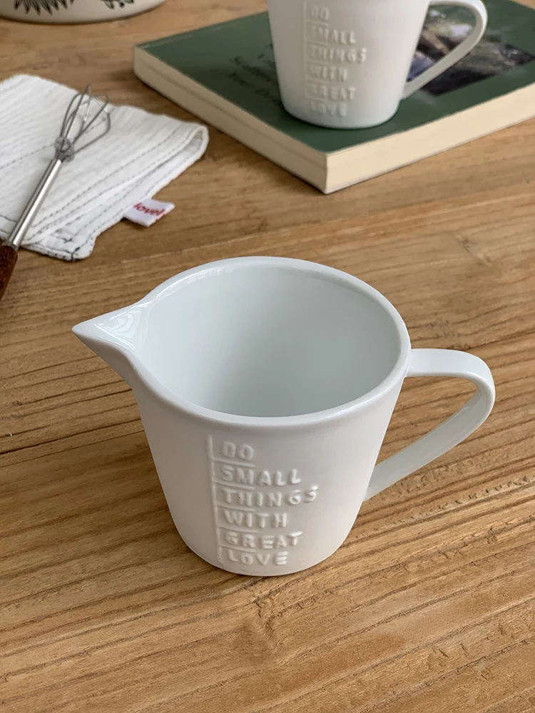 

Ceramic pot, coffee can with handle, pull flower cup, afternoon tea, capacity, small milk cup