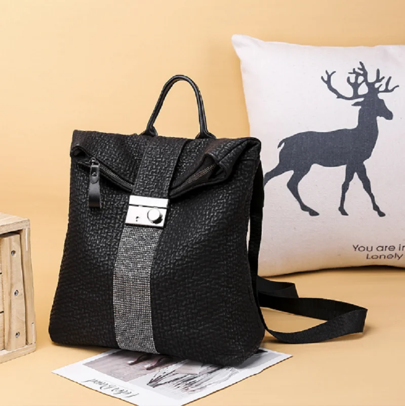 

Korean New Women's Fashion High Quality Leather Backpack Large Capacity Anti-theft Travel Backpacks Shoulder Bags School Bag