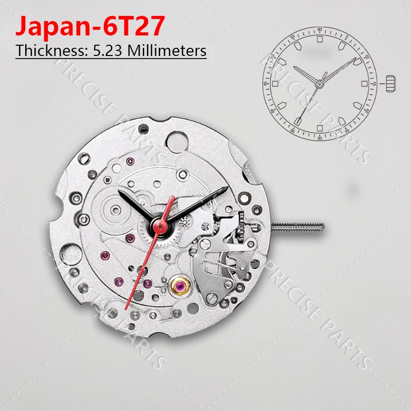 Japan Brand New 6T27 Quartz Movement Small Second Hand Quartz Movement Watch Movement Replacement Parts  ﻿