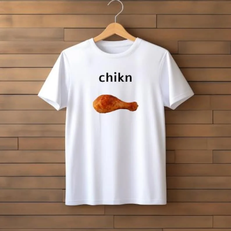 قميص ميمي ساق الدجاج من Chikn - قميص ميمي غبي، قميص ميمي مضحك، قميص غير مناسب، تي شيرت مضحك GIF Gen Z #1