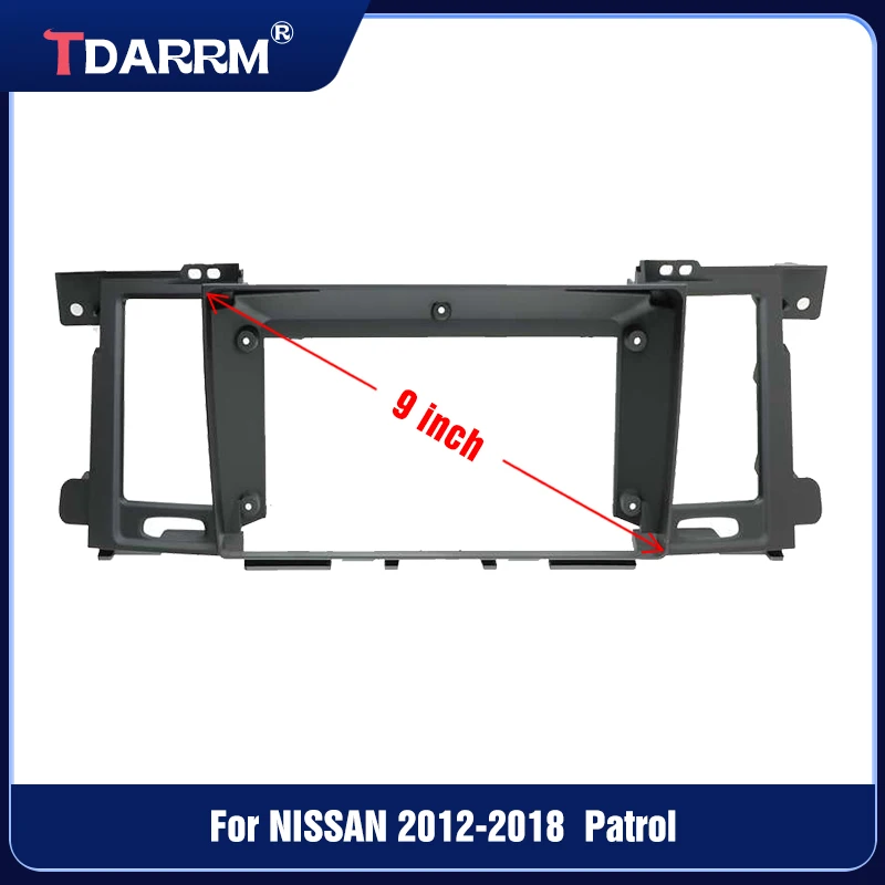 

9 inch Car Fascia For Nissan Patrol Y62 2010-2020 2 Din Car Dvd Frame Audio Fitting Radio Head Unit Panel Kit