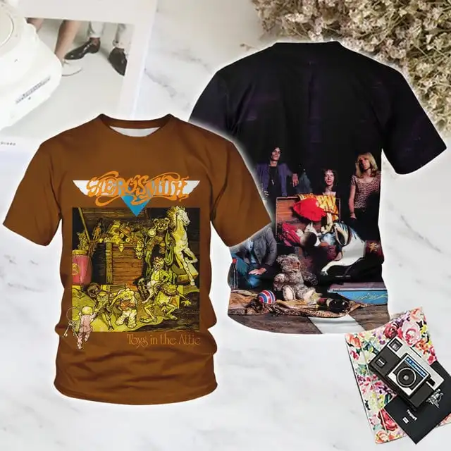 Popular Aerosmith Rock 3D Print T-Shirts Men Women Casual Short Sleeve T Shirt Harajuku Y2K Top Streetwear Tee Unisex Clothing