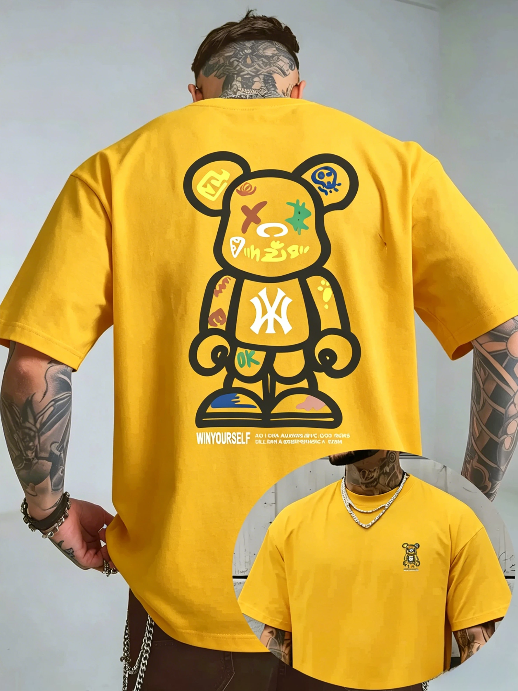 Neuestes T-Shirt aus 100 % Baumwolle für Frühlings- und Sommermode – Einzigartig, nicht im übrigen Sortiment zu finden, bequemes und lässiges Oberteil – Detail 5
