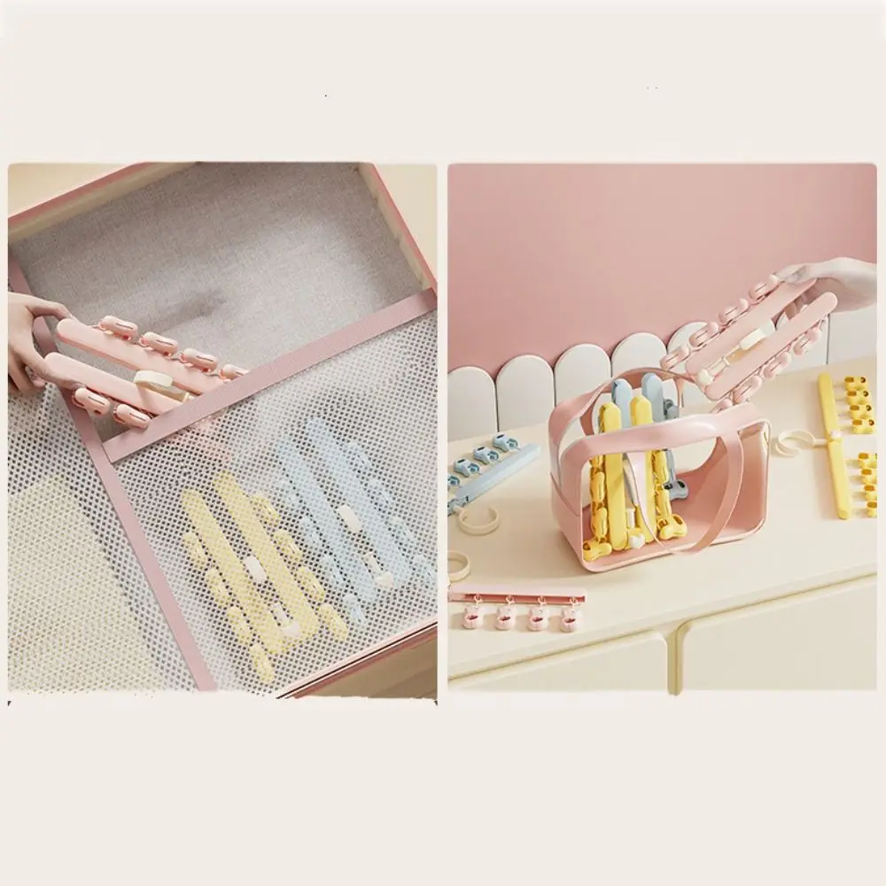 Portable Folding Drying Rack Non-slip Traceless Baby Clothes Hanger 360-Degree Rotation Strong Load-bearing Sock Hanging Clips