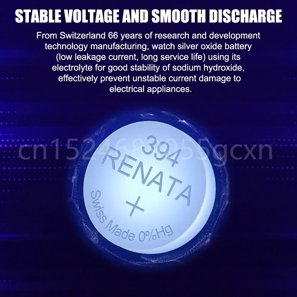 100% Original Renata 394 SR936SW AG9 LR936 1.55V Silver Oxide Watch Battery for Scale Camera Button Coin Cell MADE IN Swiss