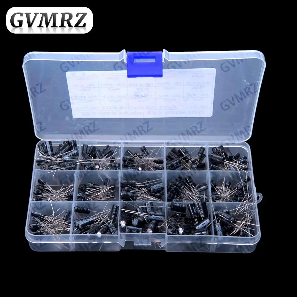 

15Values 300 PCS 0.1UF-47UF DIP Electrolytic Capacitors 0.1UF 0.22UF 0.47UF 2.2UF 3.3UF 4.7UF 10UF 22UF 33UF 47UF 50V 16V