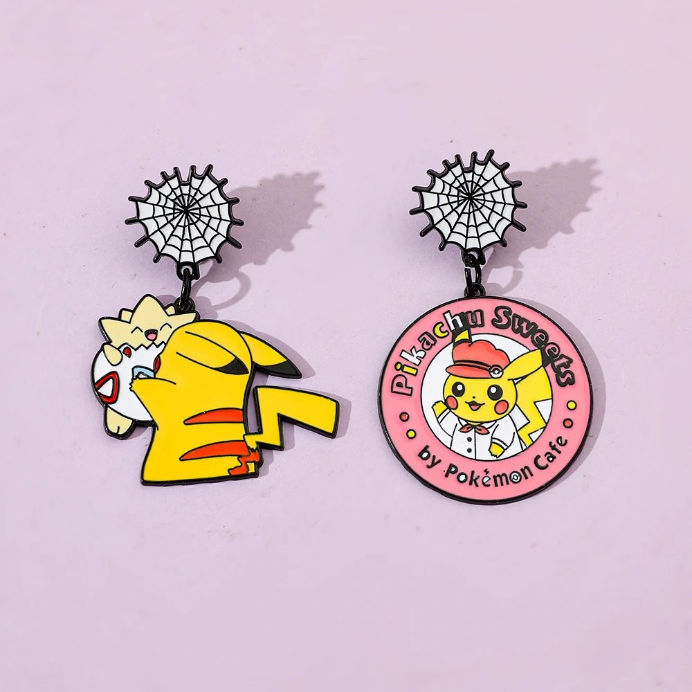 Pin de solapa esmaltado de Pokemon Pikachu para niños, broche de Metal de dibujos animados creativos, accesorios para mochila, regalo de personalidad