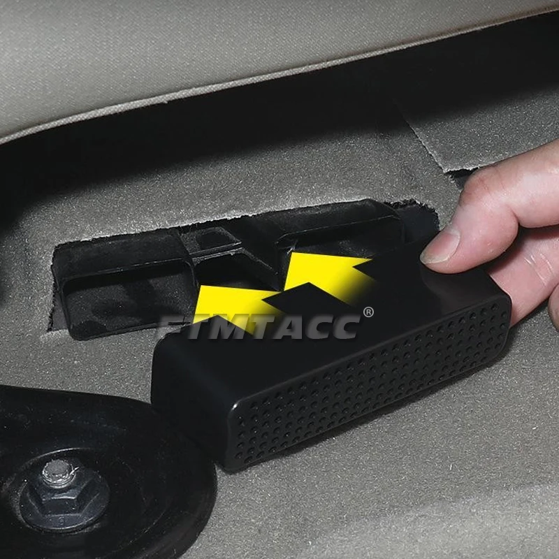 Stainless Steel ABS Seat AC Heat Floor Air Conditioner Duct Vent Outlet Grille Cover For Lexus RX NX ES UX
