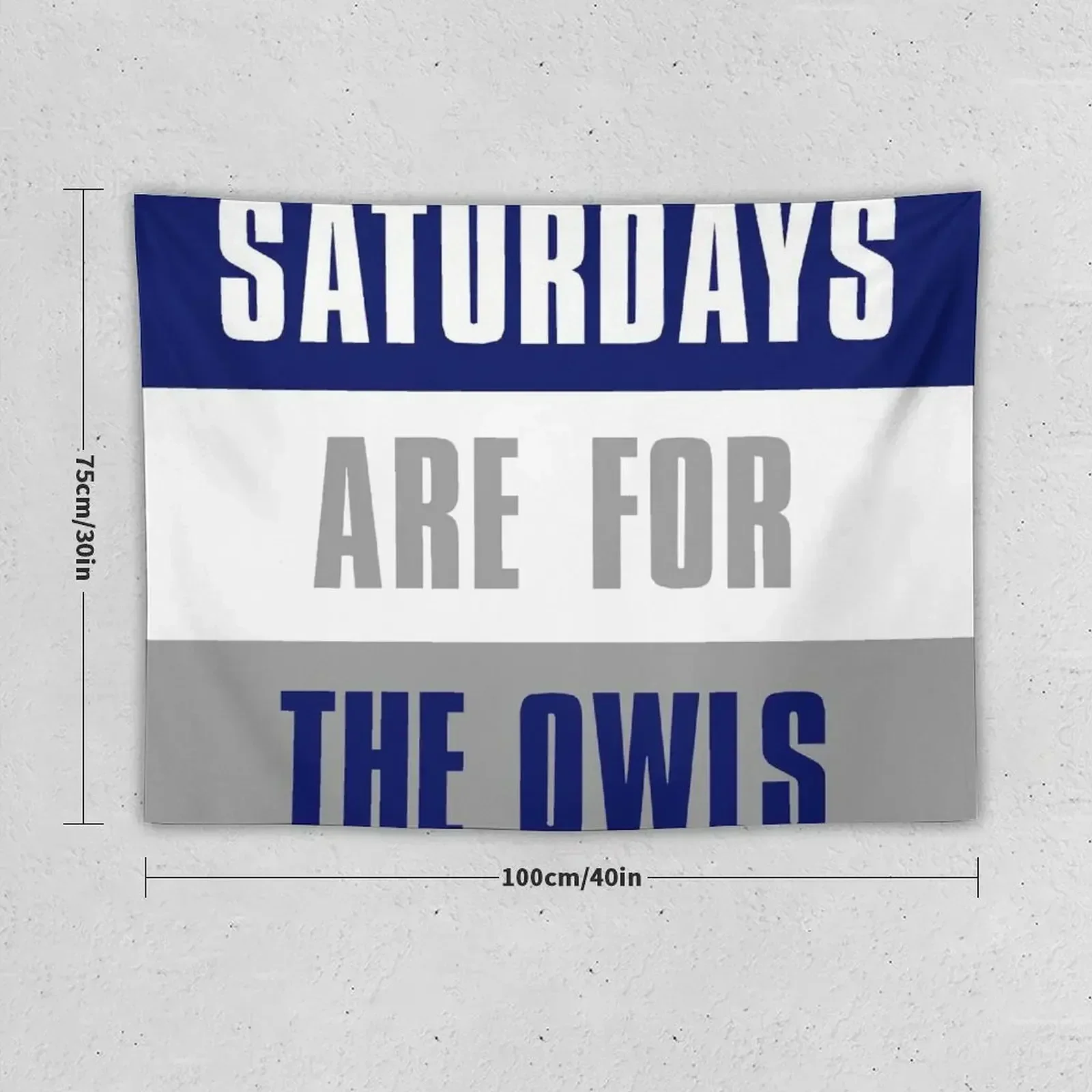 Saturdays are for The Owls, Brandeis University Tapestry Aesthetic Room Decors Cute Decor Tapestry