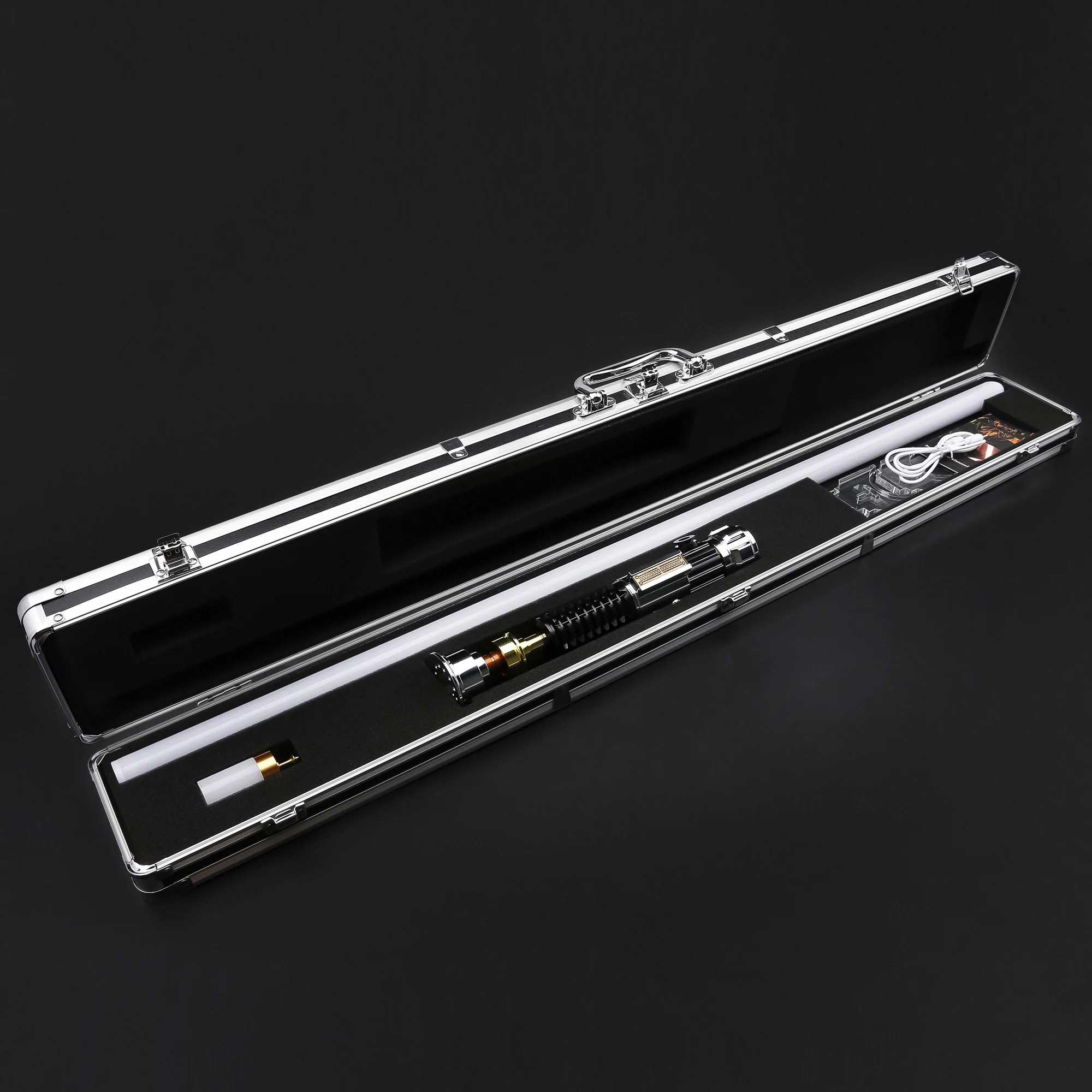 Lightsaber Suitcase Gifts Box Metal Black Silver for Display Collection Customization