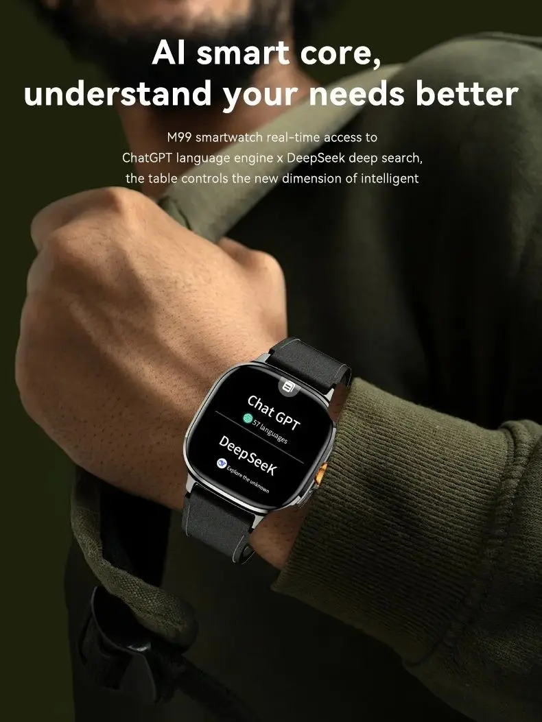 M99 montre intelligente Android 10.0 Smartwatch avec carte Sim caméra rotative GPS WIFI boussole 512GB stockage 2.4 pouces plus grand écran Amoled