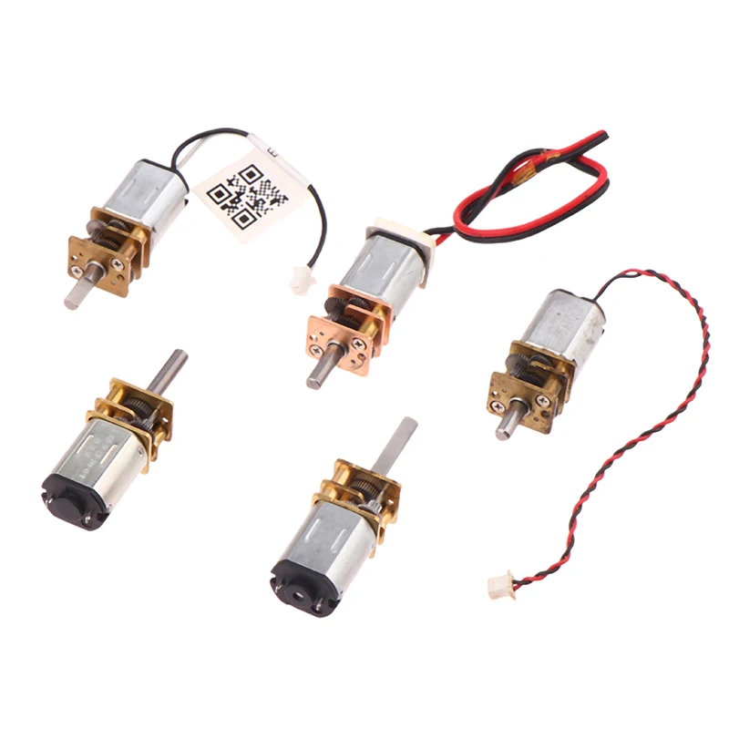 Mini Motor de engranaje de Metal N20 DC 3V-12V con rueda dentada, motores de CC de 60RPM, juguete reductor de caja de cambios totalmente de Metal de velocidad lenta