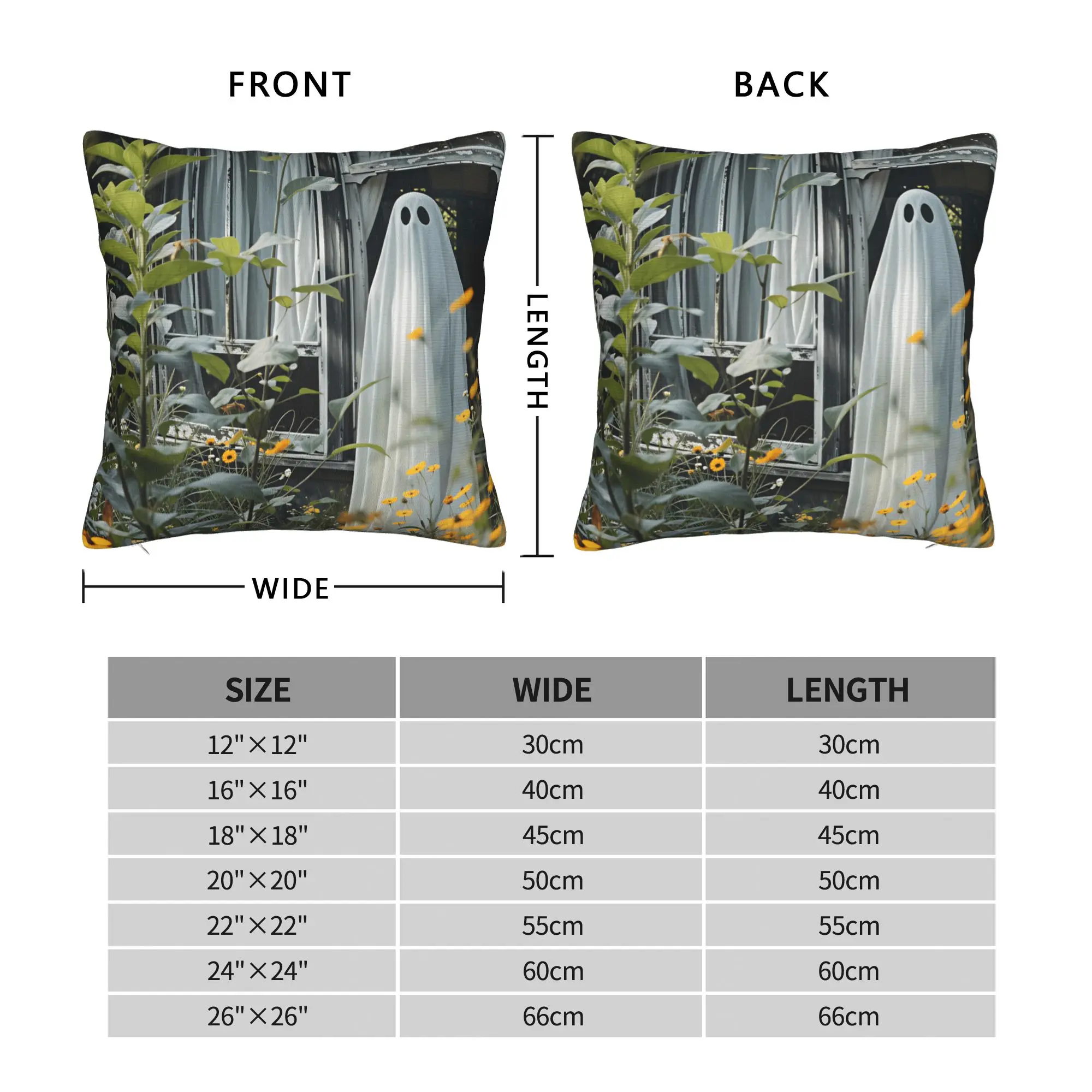Ghost Diamond Art Pillow Cover  Comfy Cushion Cover Retro Trendy Pillow Case For Living Room Chair