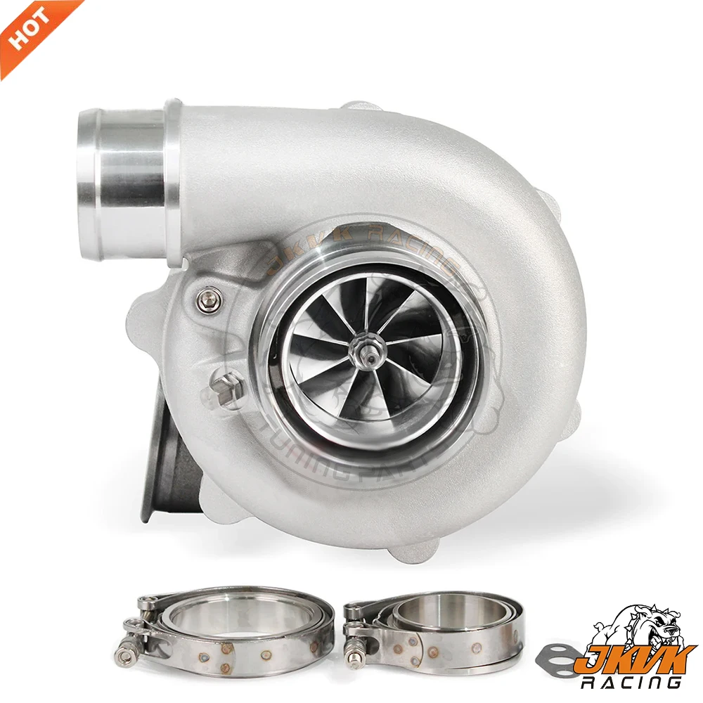 JKVK Racing G30-660 Billet Reverse Rotation Comp. Wheel Dual Ball Bearing Turbocharger 0.83/1.01/1.21 Dual Vband 350-650HP