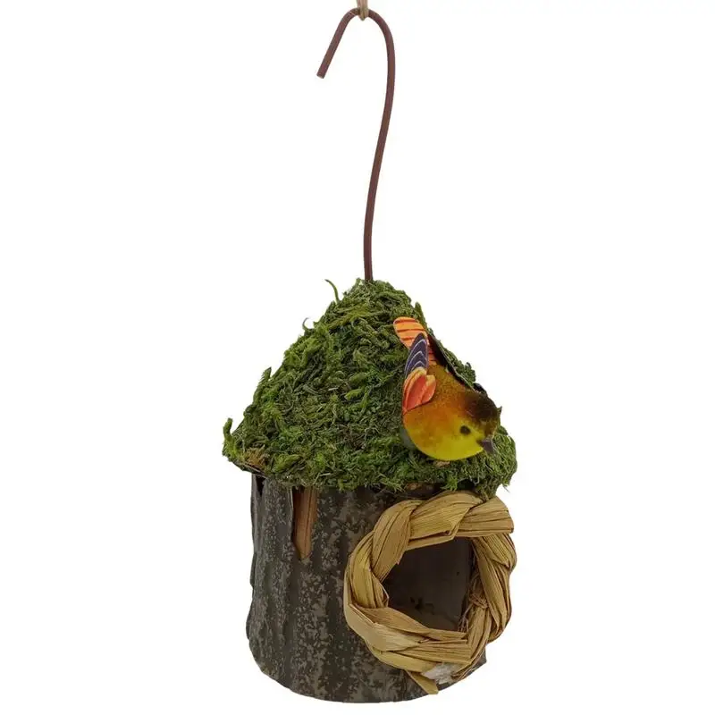 Budgie Nest Parrot Natural Handwoven House Bird Nest Decoration Canary Finch Cage Hideaway Hut Toy For Lovebird Parrots