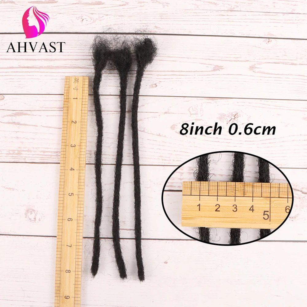 AHVAST Dreadlocks Extentions Wholesale 100% Handmade Human Hair Locs Light Weight Can be Bleached and Dyed Soft Natual Hair