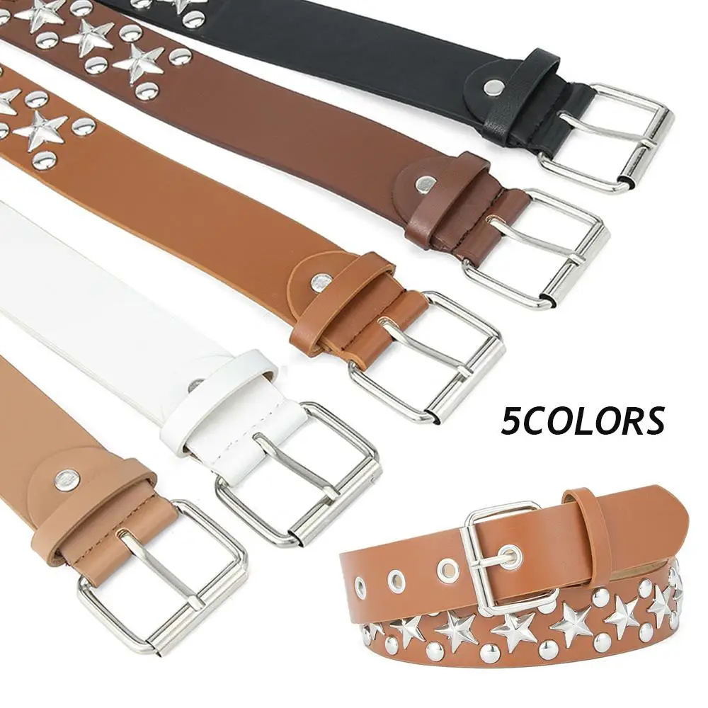 

Trend Rivet Belt Heavy Metal Belt Men Women Punk Nightclub Rock Style Belt Jeans Belt Y2K Belt Fashion Decoration Women's Belts