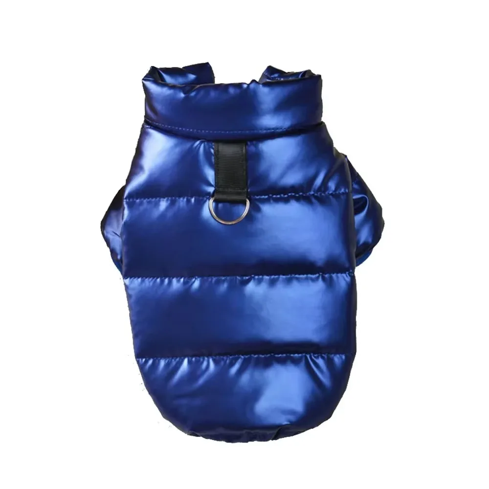 

Thicken Winter Dog Clothes Windproof Bright Color Puppy Jacket Clothing Two-leg Short Sleeves Pet Coat Outfits French Bulldog