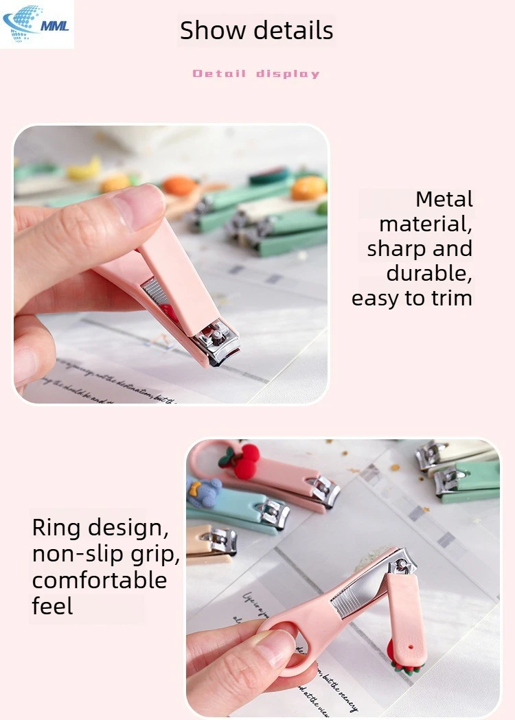 여아, 성인, 어린이를 위한 만화 손톱깎이; 매니큐어 및 손톱 다듬기용 휴대용 접이식 손톱깎이.