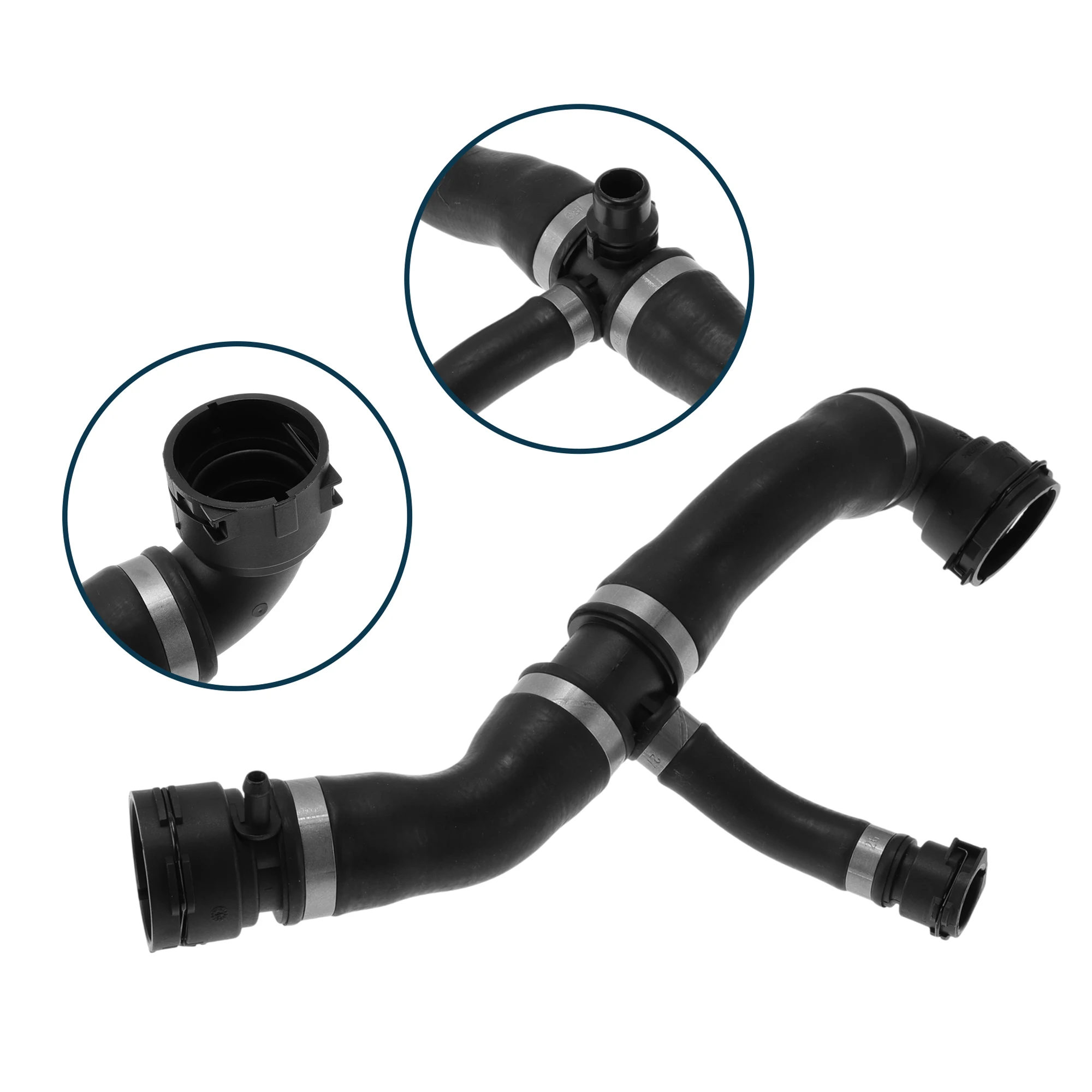 

UXCELL Шланг радиатора Шланг нагревателя Выпускной шланг радиатора для BMW 1 серии 2007-2008 No 17127566024 Резиновая водопроводная труба Черный