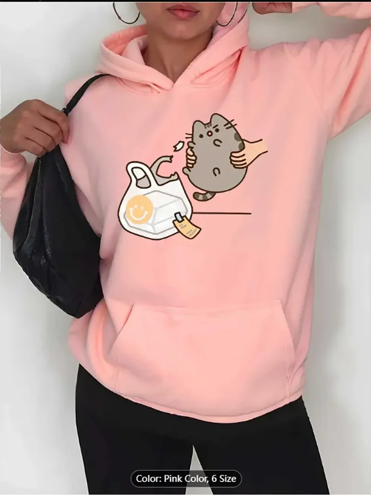 

Женская повседневная толстовка с забавным котом, причины, проблемы, принт, уютный пуловер на флисовой подкладке с капюшоном и шнурком, карманы, комфорт из чистого хлопка