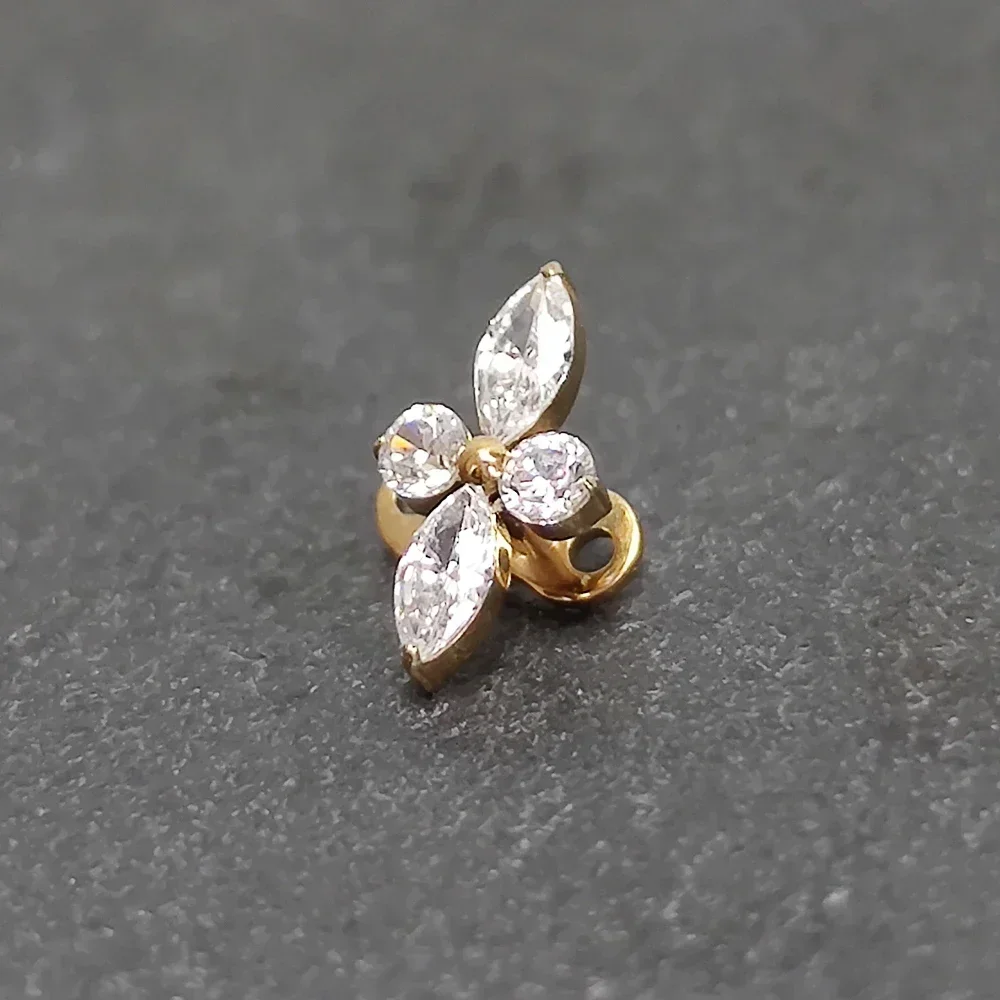 Titanium Helix Piercing Microdermal Studs, Dermal Anchor