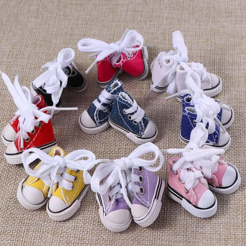 3.5CM Doll Sneakers Mini Shoes Casual Canvas Shoes BJD Dolls Shoes Blyth Shoes Fashion Dolls Accessories For Children Toys Gift