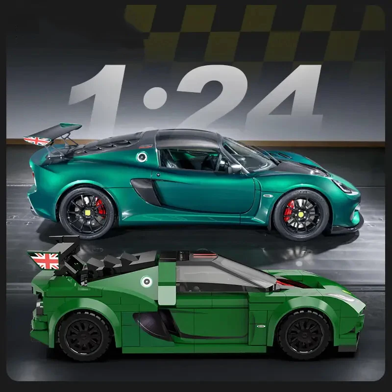 

Speed 1:24 Scale England Super Sport Car Building Block Exige CUP 430 Model Sets Vehicle Steam Bricks Toys Collection For Gift