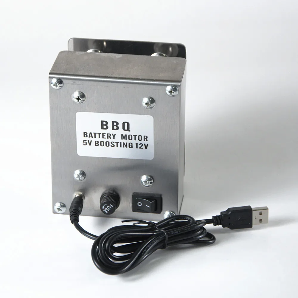 12V High Power BBQ Rotisserie Motor, Aluminum Alloy 70KG Load DC Spit Motor Replacement for Universal Grills