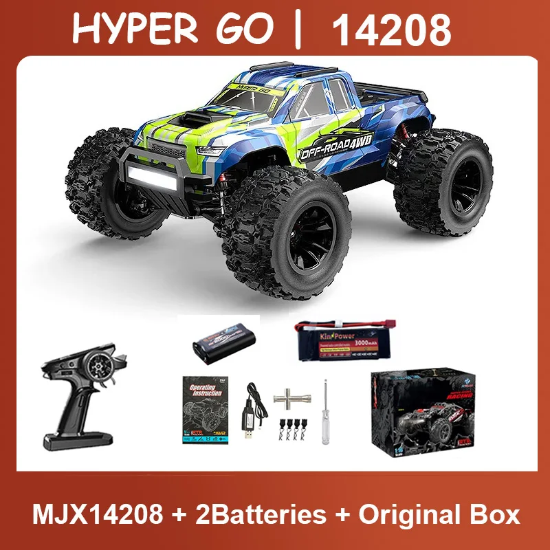 HYPER GO MJX 14207 14208 1/14 RC auto 41-53 km/u borstelloze 2.4G afstandsbediening 4WD off-road hoge snelheid RC auto vrachtwagen hobby speelgoed