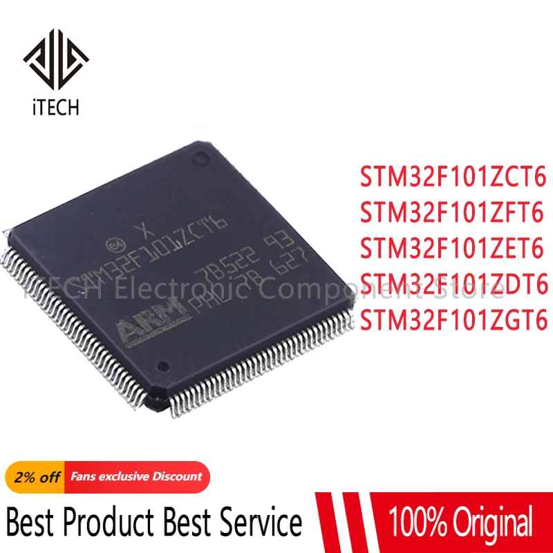 1PCS STM32F101ZCT6 STM32F101ZDT6 STM32F101ZET6 STM32F101ZFT6 STM32F101ZGT6 STM32F101 STM32F STM32 STM IC MCU Chip LQFP-144