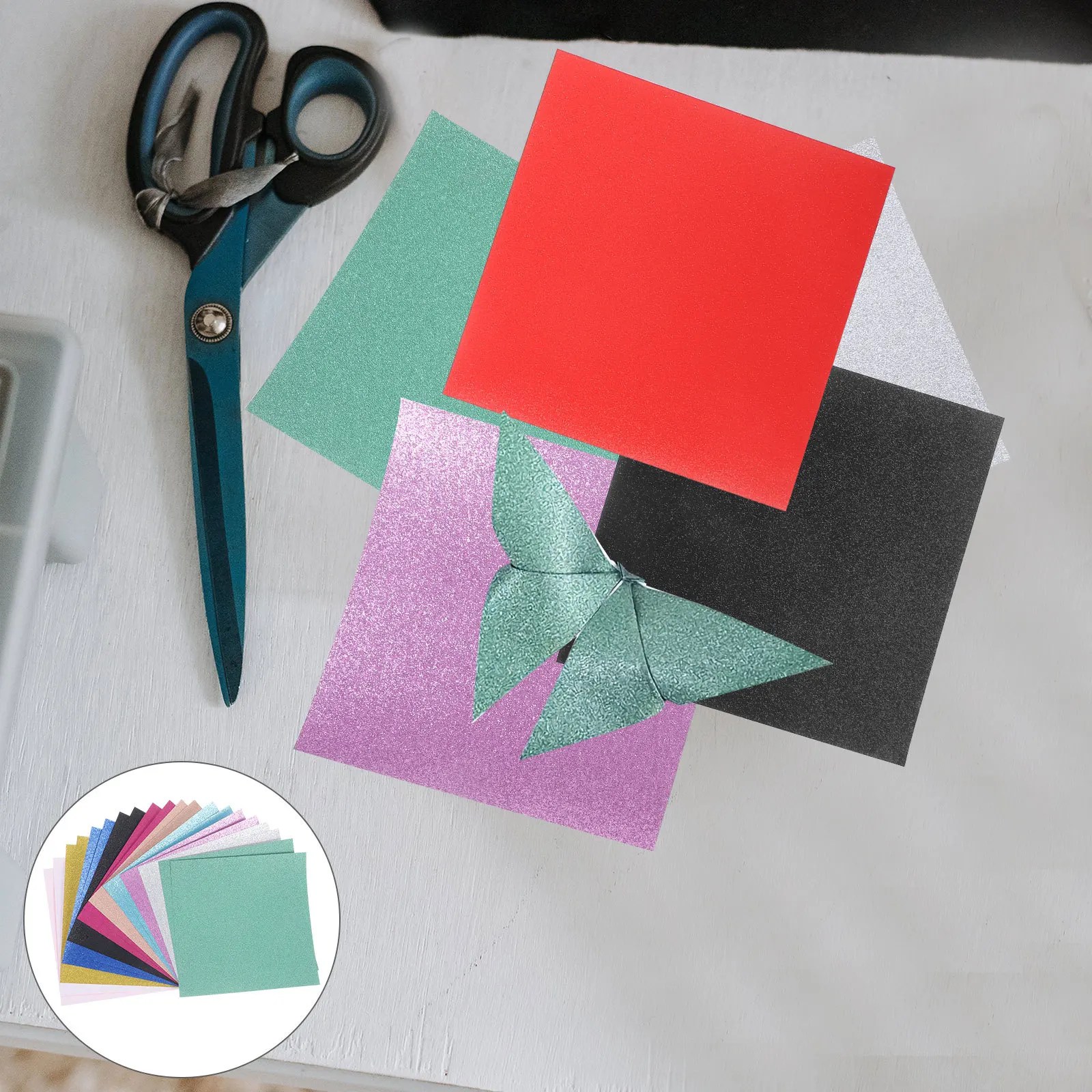 

40 Sheets Glitter Cardstock Paper Multi Color Thick Sparkling DIY Craft Paper for Cards Scrapbooking Decoration Valentines