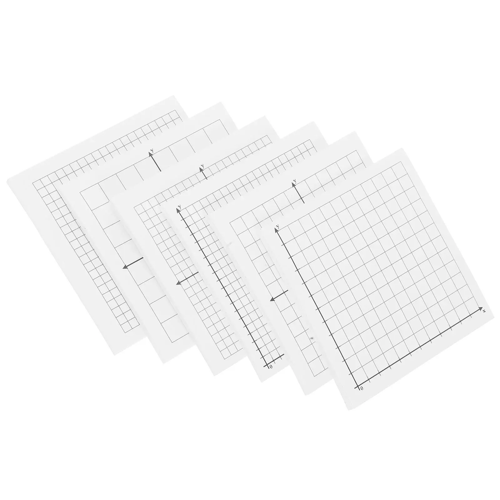 6 Pcs Grid Adhesive Notepads Lined Pads Stationery Graph Paper Memo Post Stickers Writing Pads Folder Labels