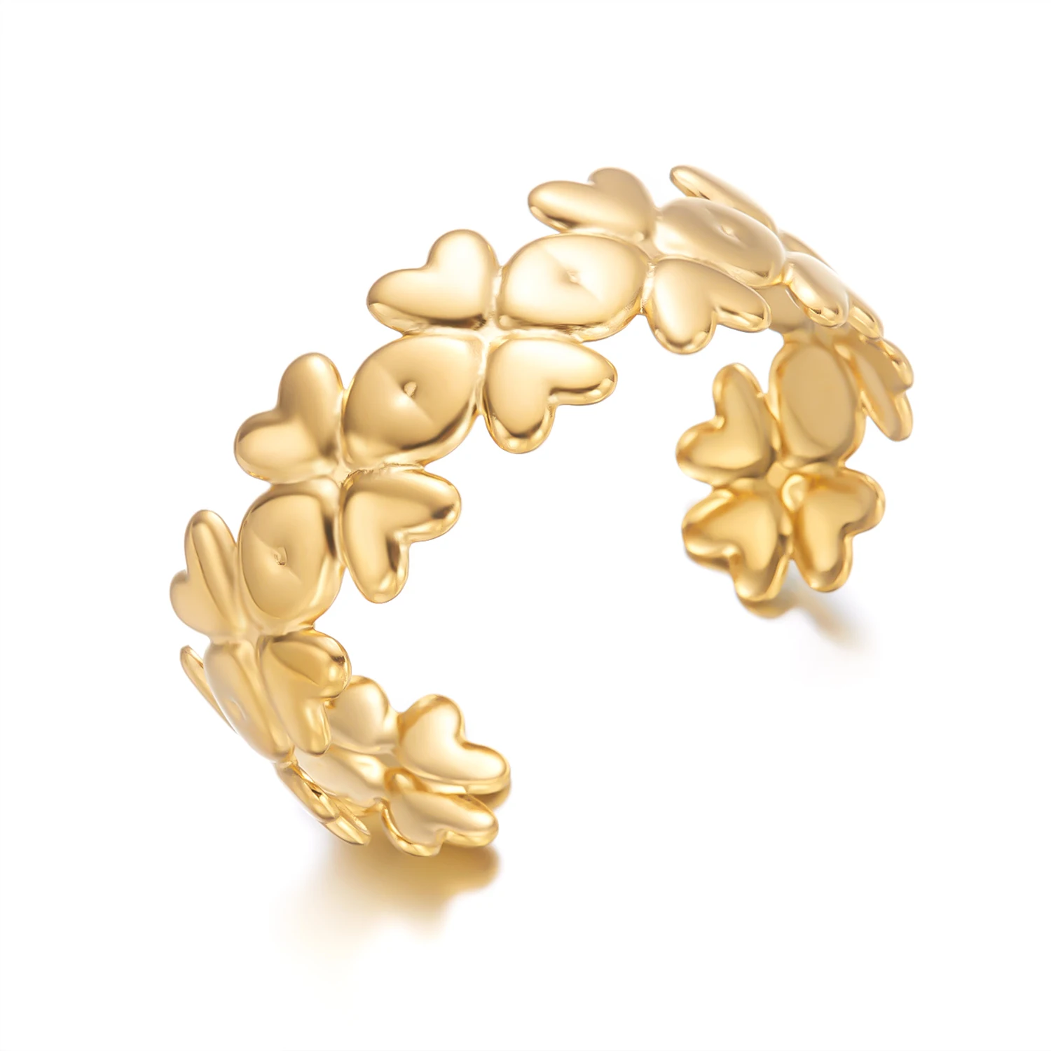 Exquisiter Edelstahl-Armreif mit Herz-Ausschnitt für Damen, Schicker Stapelbarer Schmuck für Strandurlaub und Partys – Detail 5