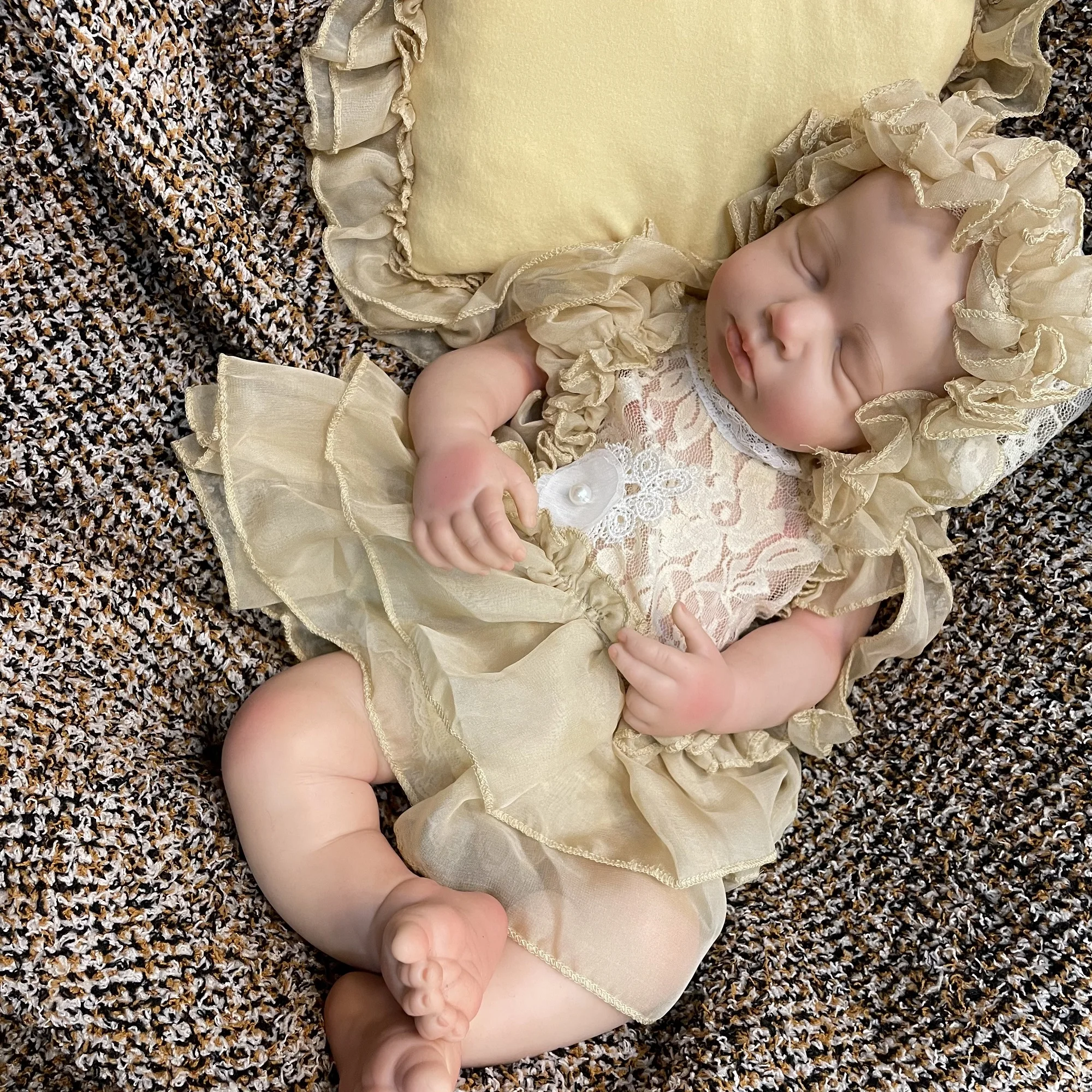 45CM Girl/Boy Loulou Bebe Reborn Full Solid Silicone Reborn Doll Handmade Painted Baby Doll Toy For Kid Reborn Corpo De Silicone