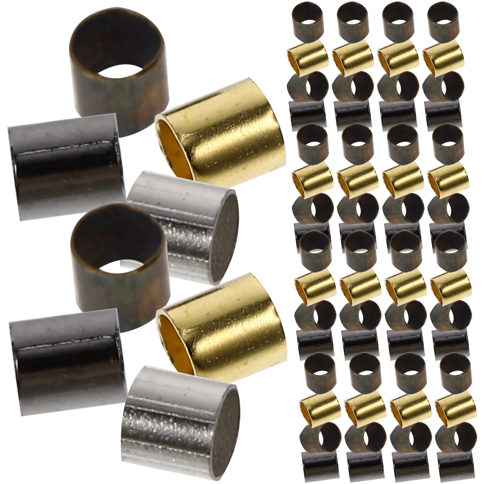 

3000Pcs Copper Crimping Beads Jewelry Tube Spacer for DIY Necklace Bracelet Earring Jewelry Making Crafts Crimp Beads Spacer