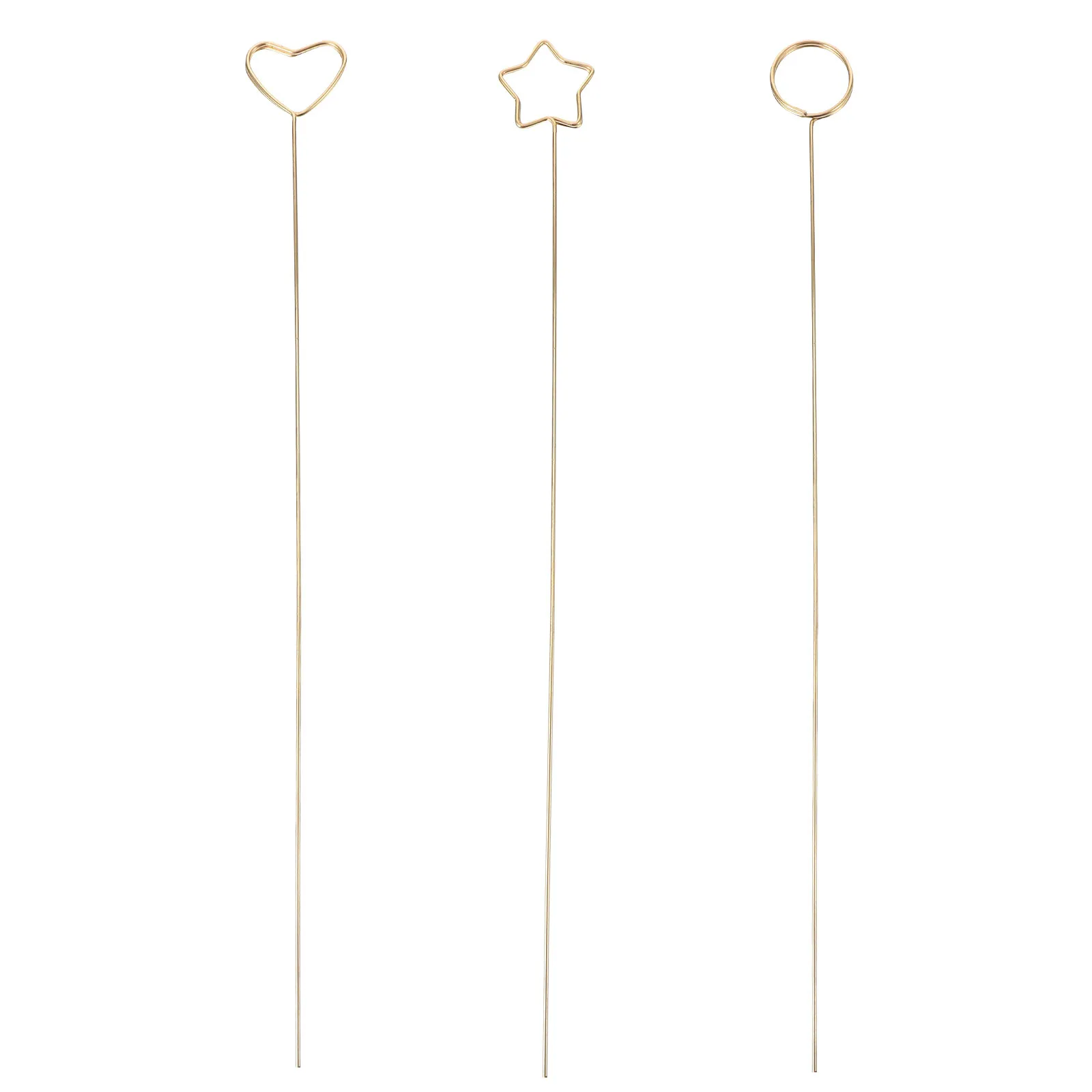 Metal Place Card Clips 30 Piece Gold Floral Pick Holders 3 Shapes for Wedding Party Table Memo Photos