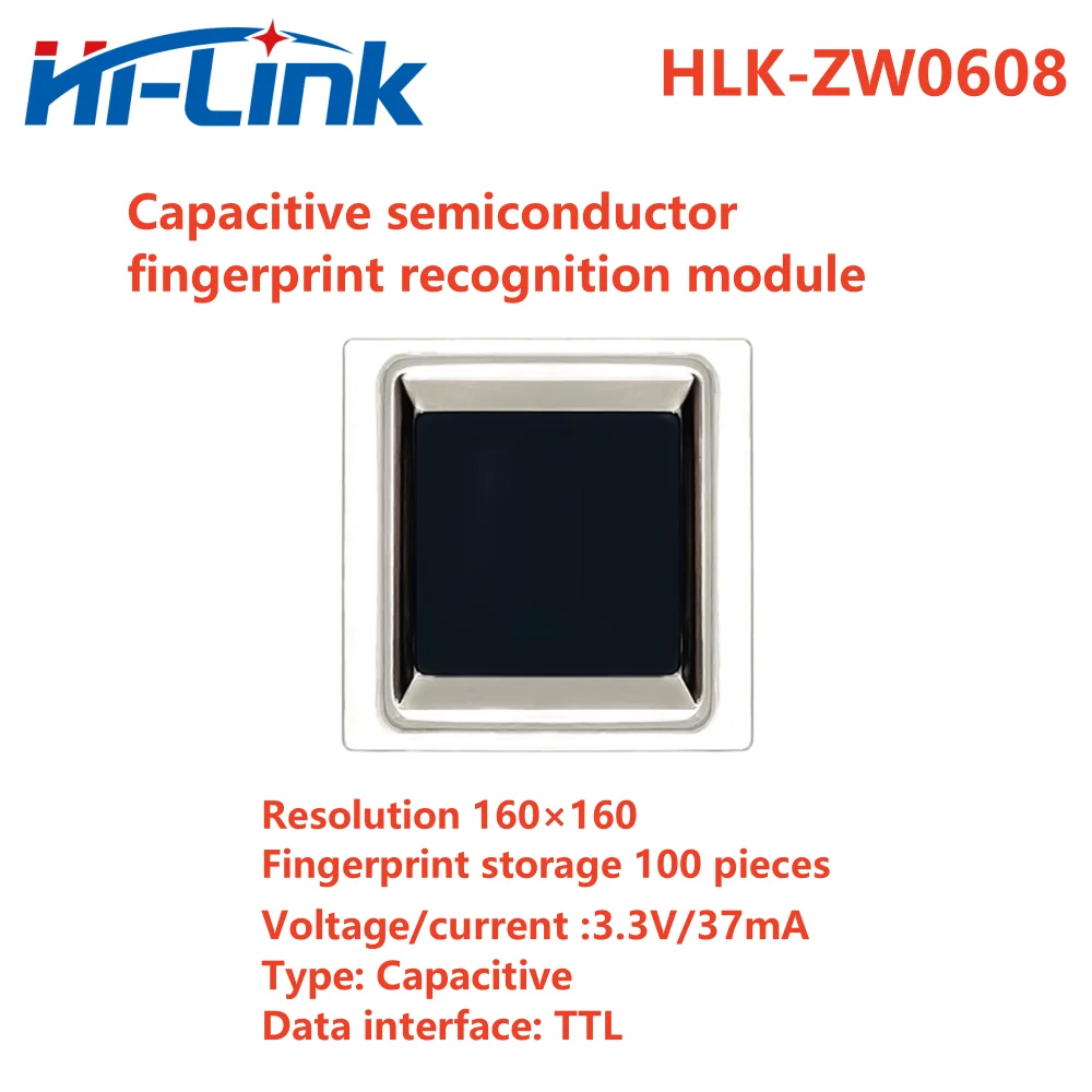 Hilink Fingerprint recognition module HLK-ZW0608 Square semiconductor capacitive fingerprint acquisition sensor switch