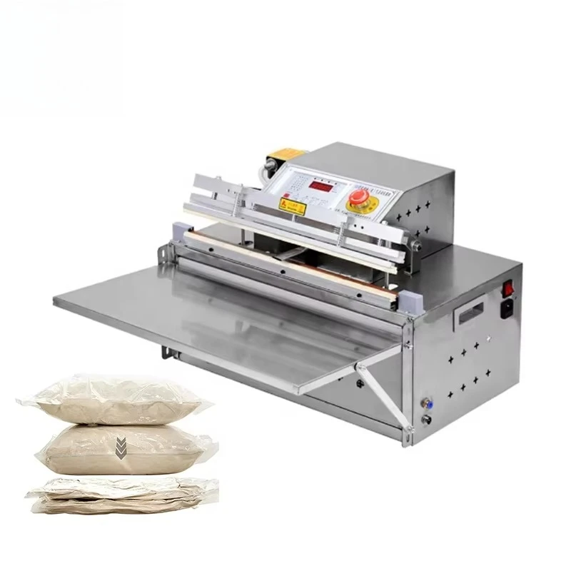 External Type Commercial Stainless Steel Desktop Fresh Vegetable Tea Food Rice Meat Fish Air Pump Sealing Machine Vacuum Sealer