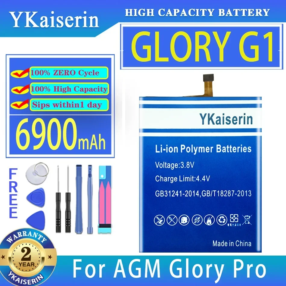 

YKaiserin 6900mAh Replacement Battery GLORY G1 For AGM Glory Pro Digital Batteries