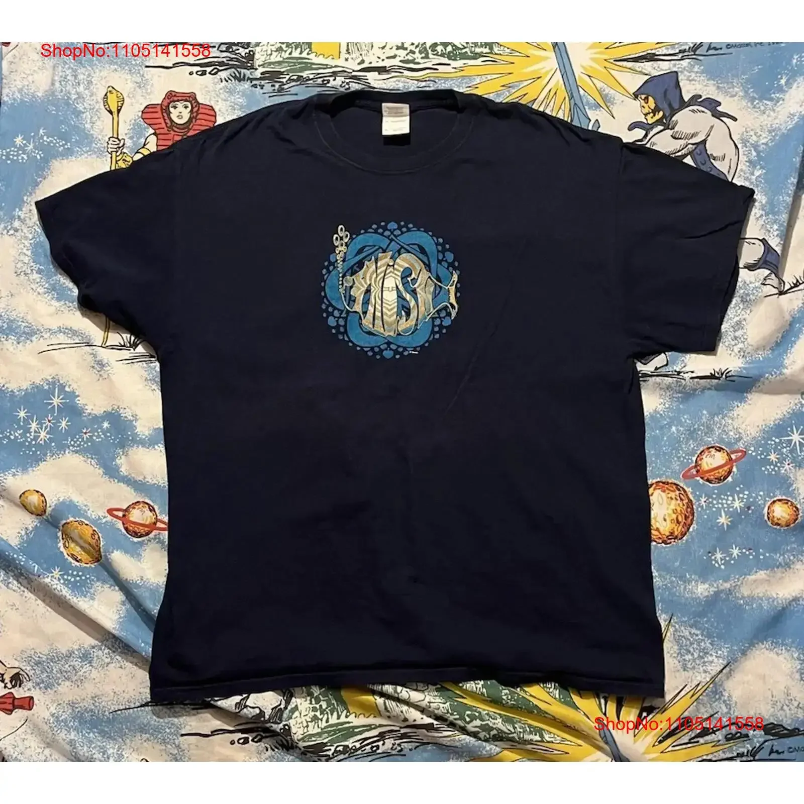 Y2k Phish Rock Band Blue T Shirt Jam 2 Sided Size XL Concert Tour vintage Washed Stylish homme Casual fashion Unisex Soft