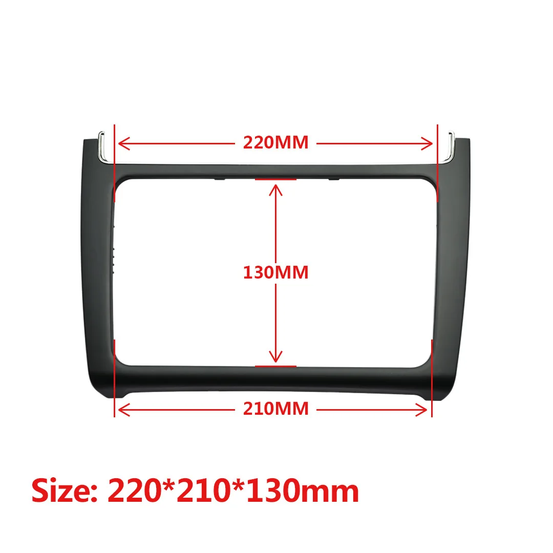 HAOCHEN 2 DIN Car Radio Install Dash Panel Refitting Frame Kit Audio Fascia Trim Bezel Faceplate For VW POLO 2014 2015 2016 2017