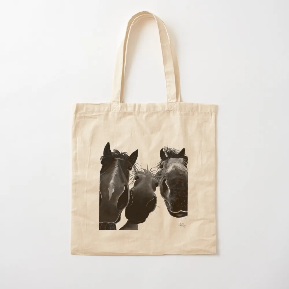 HaPPY HoRSe PRiNT ' RoDNeY, PiNeaPPLe & BuRT B&W ' BY SHiRLeY MacARTHuR Tote Bag