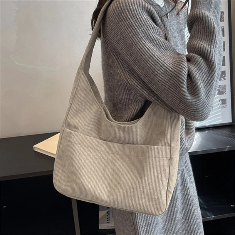 Large Capacity Tote Bags Women\'s New Trendy Shoulder Bag Simple And Versatile Commuter Bag Fashion Trendy Student Classroom Bags