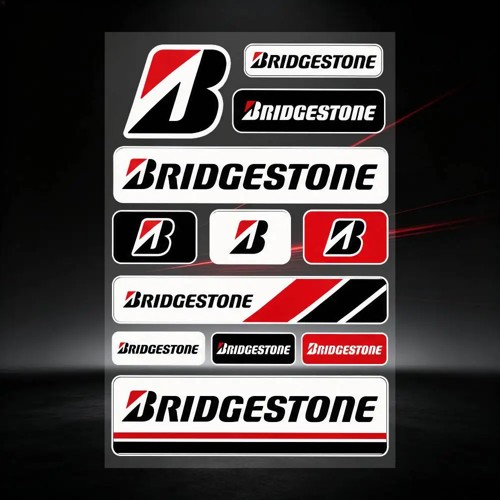 Bridgestone Safety Reflective Waterproof Auto Decal Scratch Cover Stickers Universal For Bike Helmet Mug Refrigerator