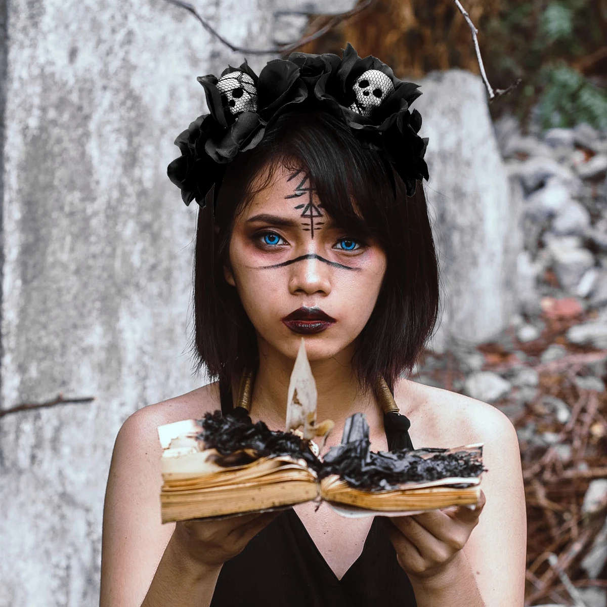

2 Pcs Accessories Halloween Skull Headdress Headband Cosplay Plastic Hair Hoop Women's