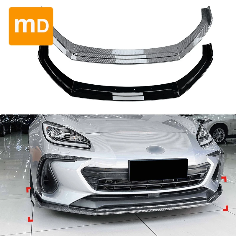 

Gloss Black Front Bumper Lip Diffuser Spoiler Splitter Body Kit Guards For Subaru BRZ 2021+ Car Accessories Upgrade