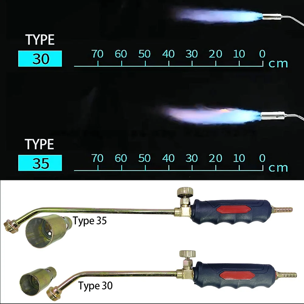 LPG Flamethrower Single Switch Liquefied Gas Torch Welding Torch Household Burning Pig Hair Heat Thawing Baking BBQ with Hose